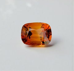 Natural Topaz Gemstone: 7.83 Carat Golden Cushion Cut From Pakistan