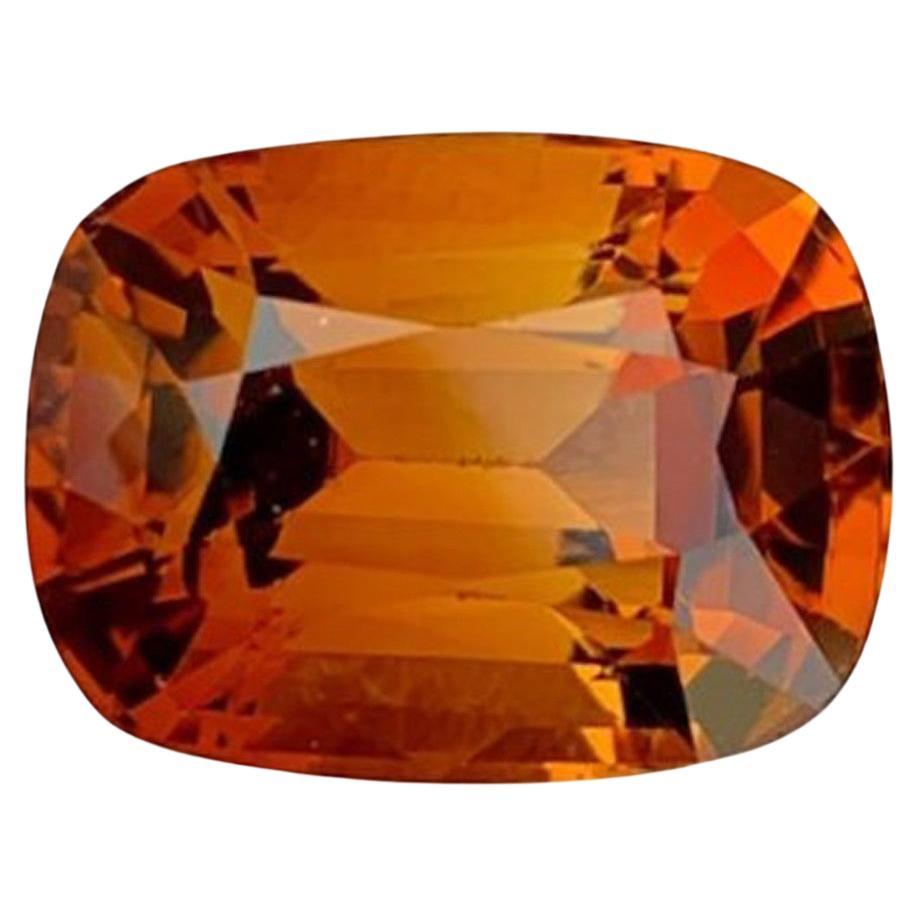 Natural Topaz Gemstone: 7.83 Carat Golden Cushion Cut From Pakistan