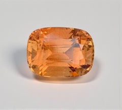 Natural Topaz Gemstone: 7.86 Carat Golden Color Cushion Cut November Birthstone