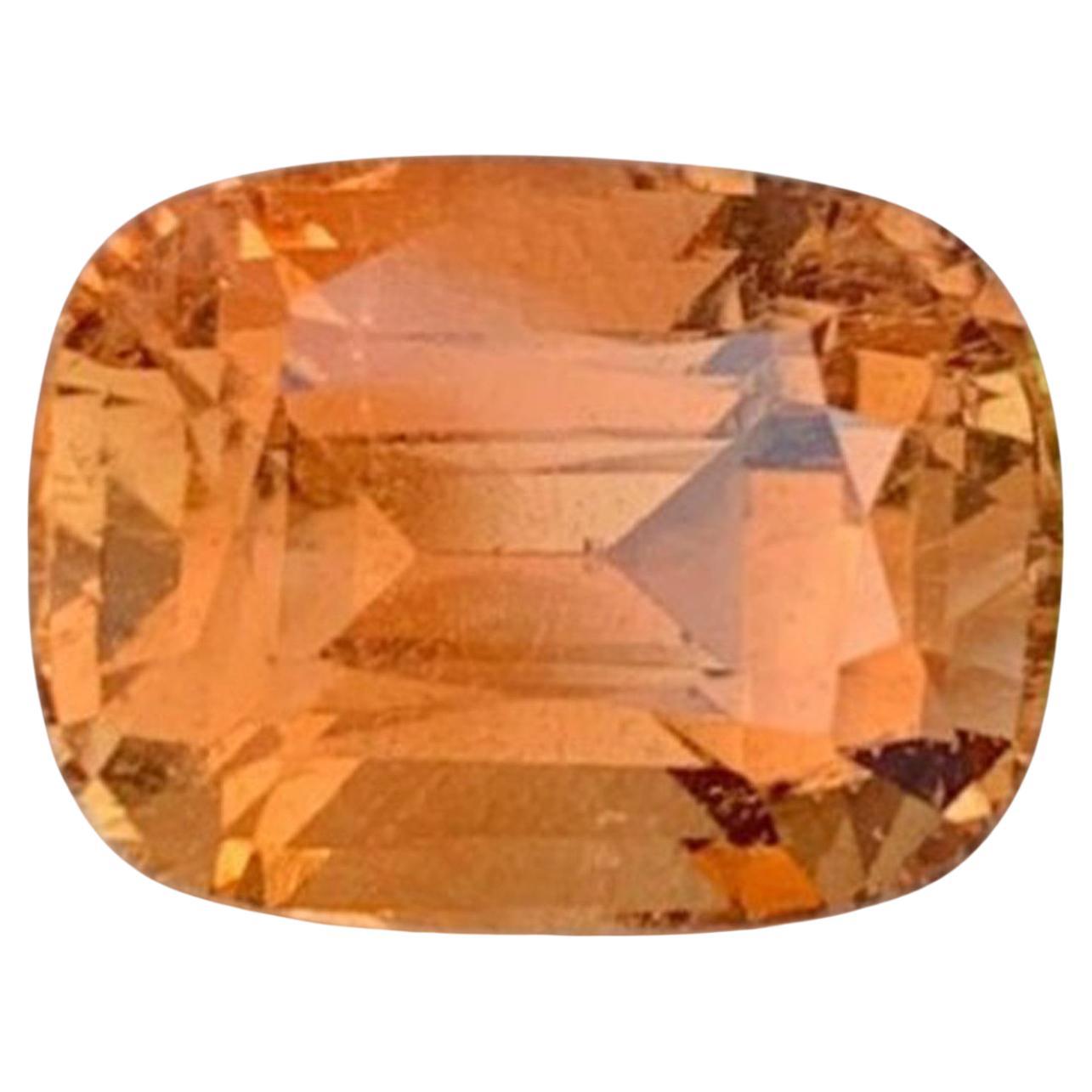 Topacio natural: 7,86 quilates, color dorado, talla cojín, piedra de nacimiento de noviembre