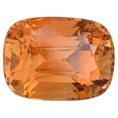 Natural Topaz Gemstone: 7.86 Carat Golden Color Cushion Cut November Birthstone
