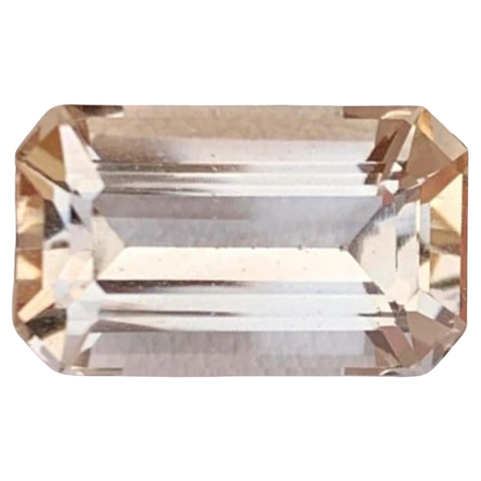 Natural Topaz Gemstone: 8.80 Carat Emerald Cut From Pakistan For Sale