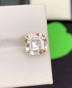 Natural Topaz Gemstone: Asscher Cut Faceted For Jewelry 4.11 Carat