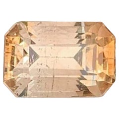 Pierre précieuse Topaze Naturelle : Taille émeraude dorée, 4.00 carats