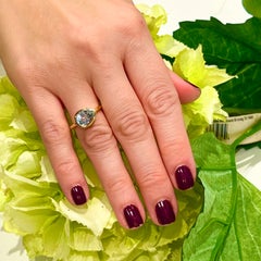 Anello Topazio Naturale 6,5 Oro 14k Y 3,15 TCW Certificato