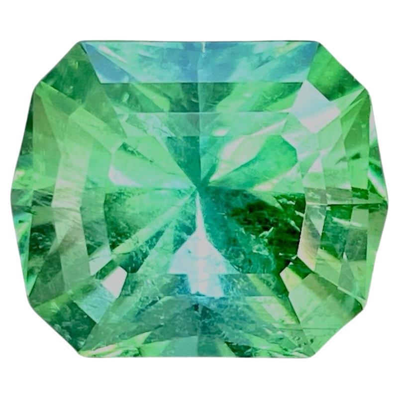 Natural Tourmaline Afghanistan bright green Precision cutting 6.21 Ct