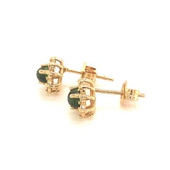 Natural Tourmaline Diamond Earrings 14k Gold 0.85 TCW Certified