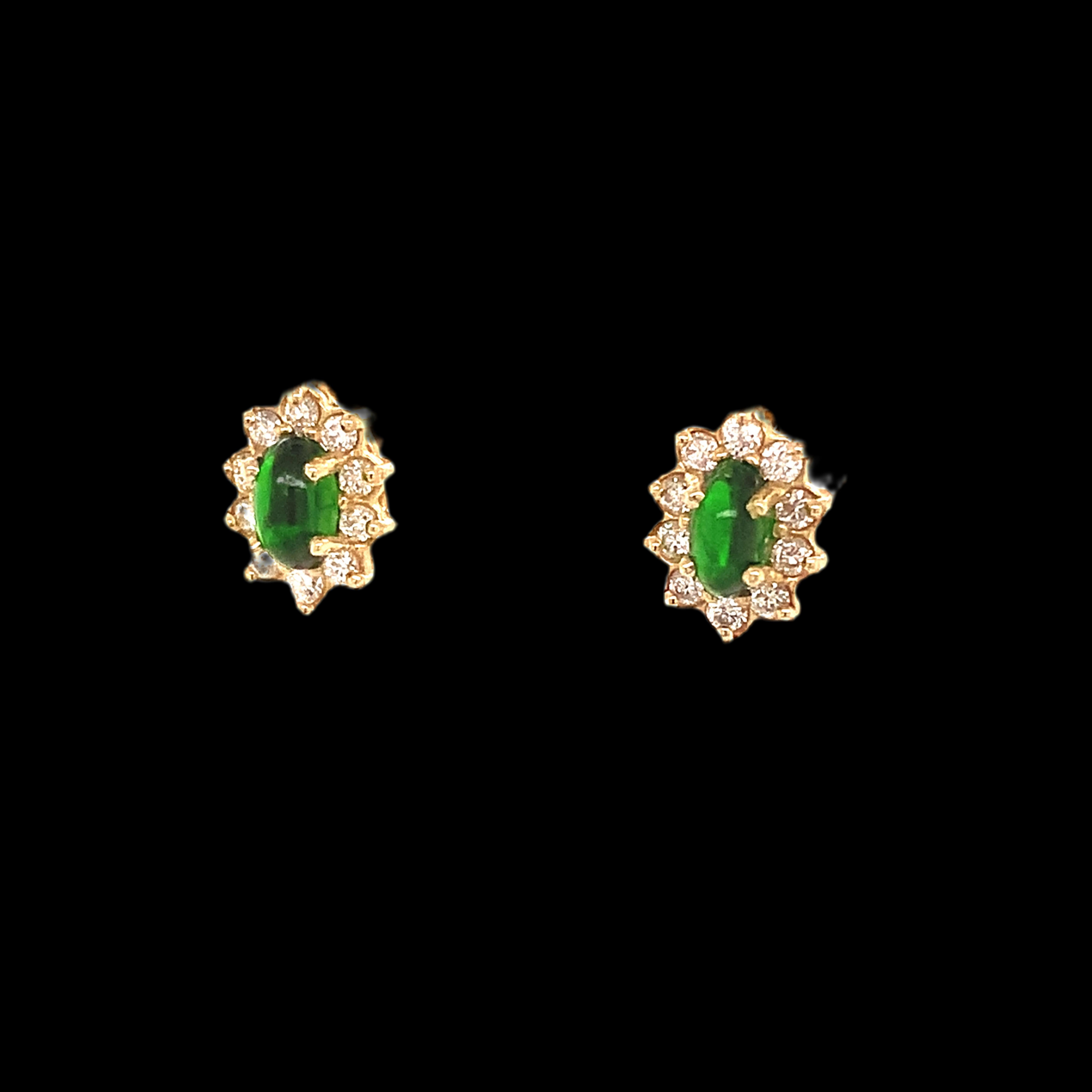 Donna Orecchini con diamanti di tormalina naturale in oro 14k 0,85 TCW certificati in vendita