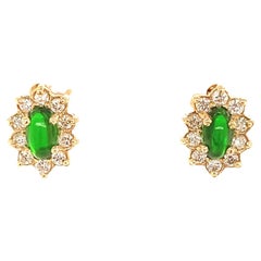 Natural Tourmaline Diamond Earrings 14k Gold 0.85 TCW Certified