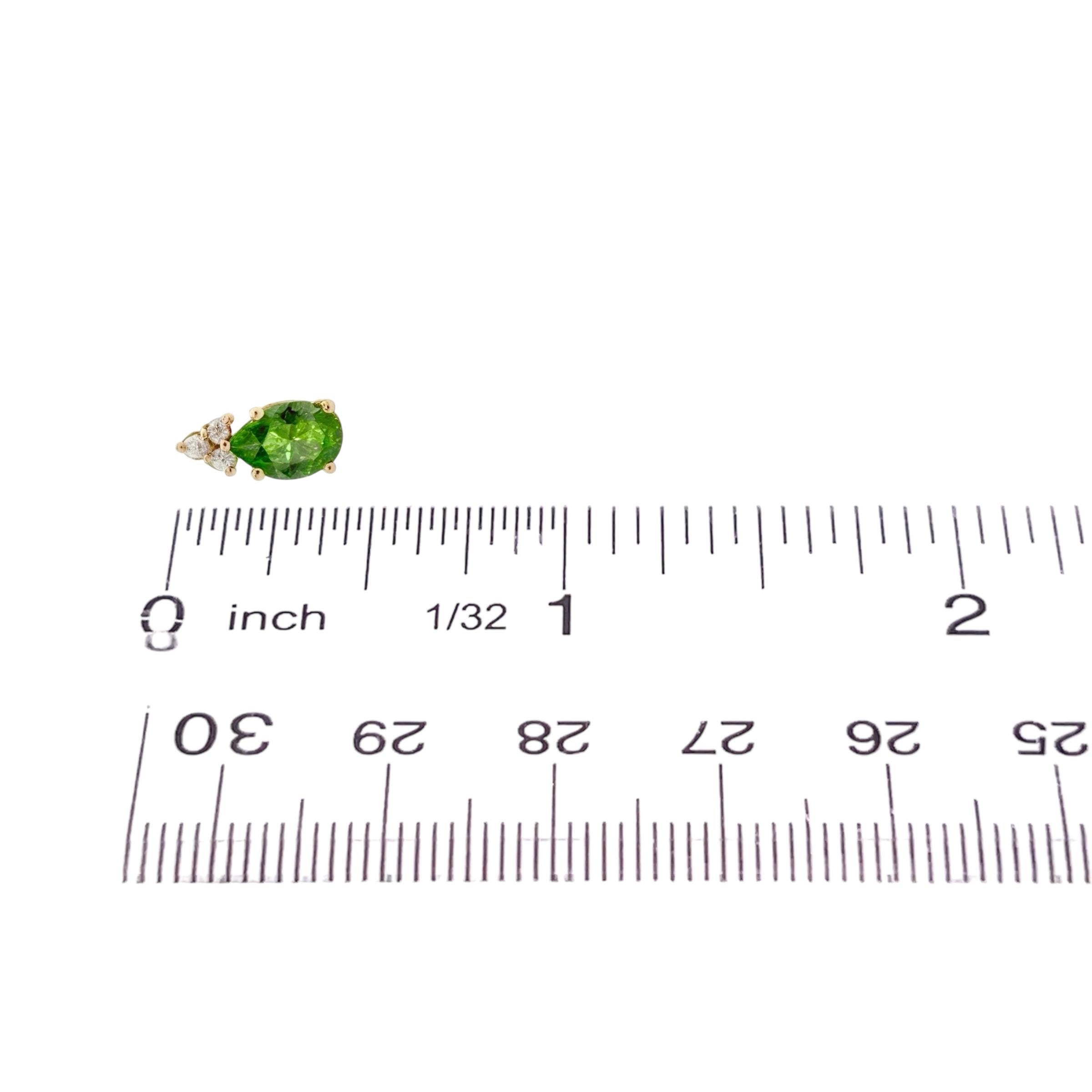 Orecchini con diamanti di tormalina naturale in oro 14k 1,87 TCW certificati in vendita 5