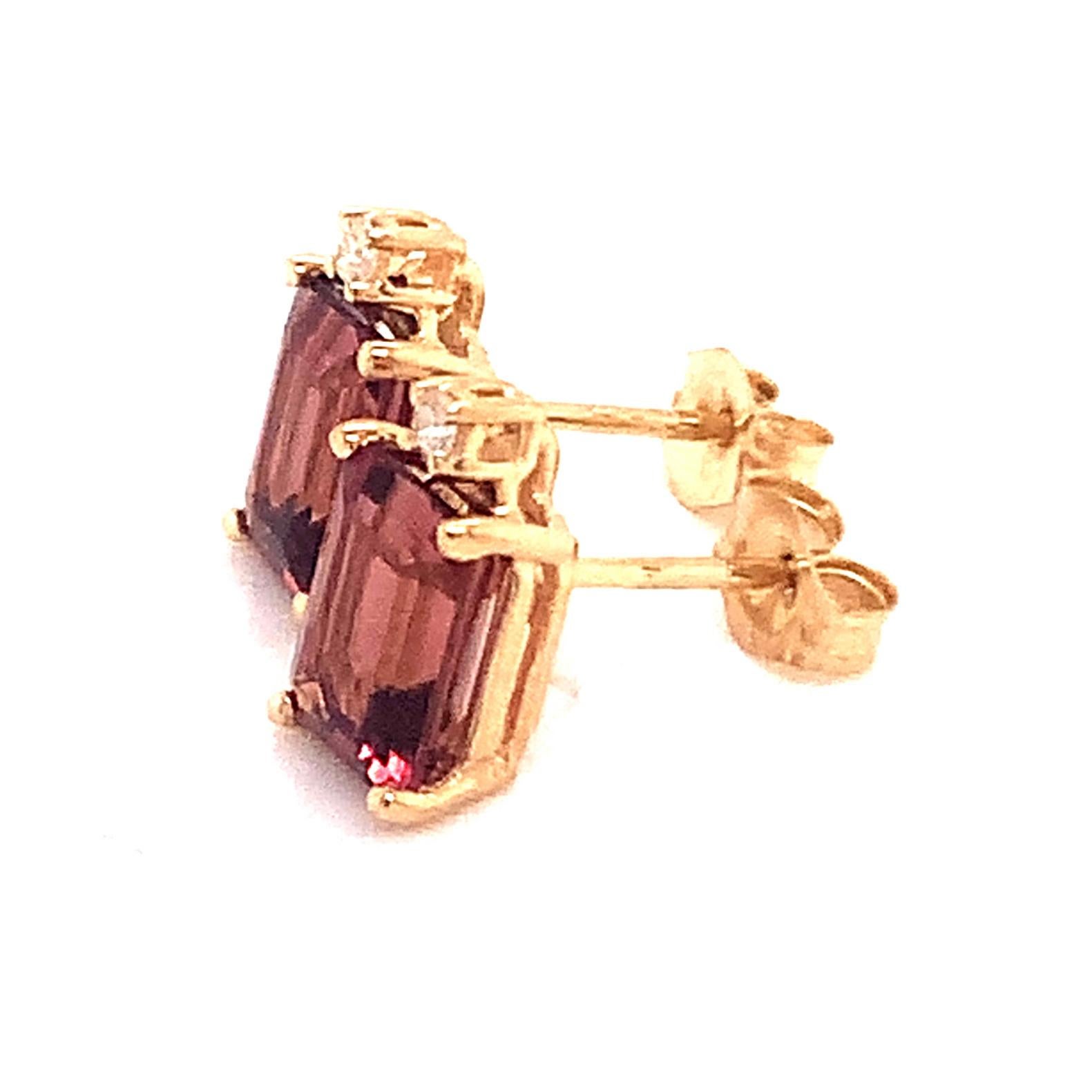 Orecchini con diamanti di tormalina naturale in oro 14k con 2,13 TCW certificati in vendita 5