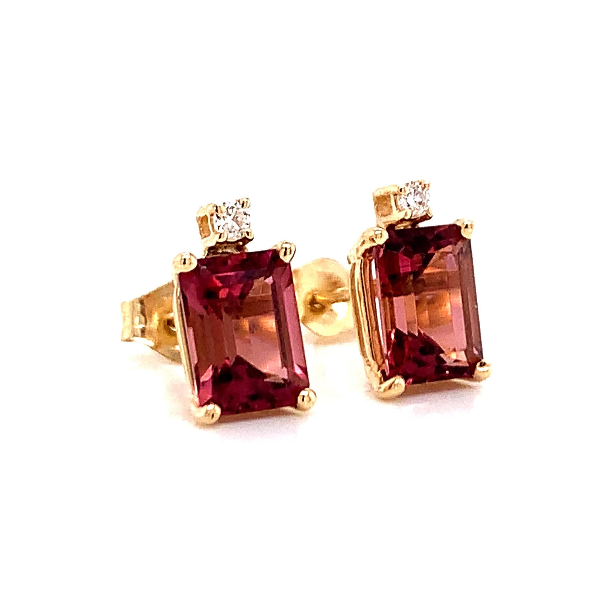 Orecchini con diamanti di tormalina naturale in oro 14k con 2,13 TCW certificati in vendita 7