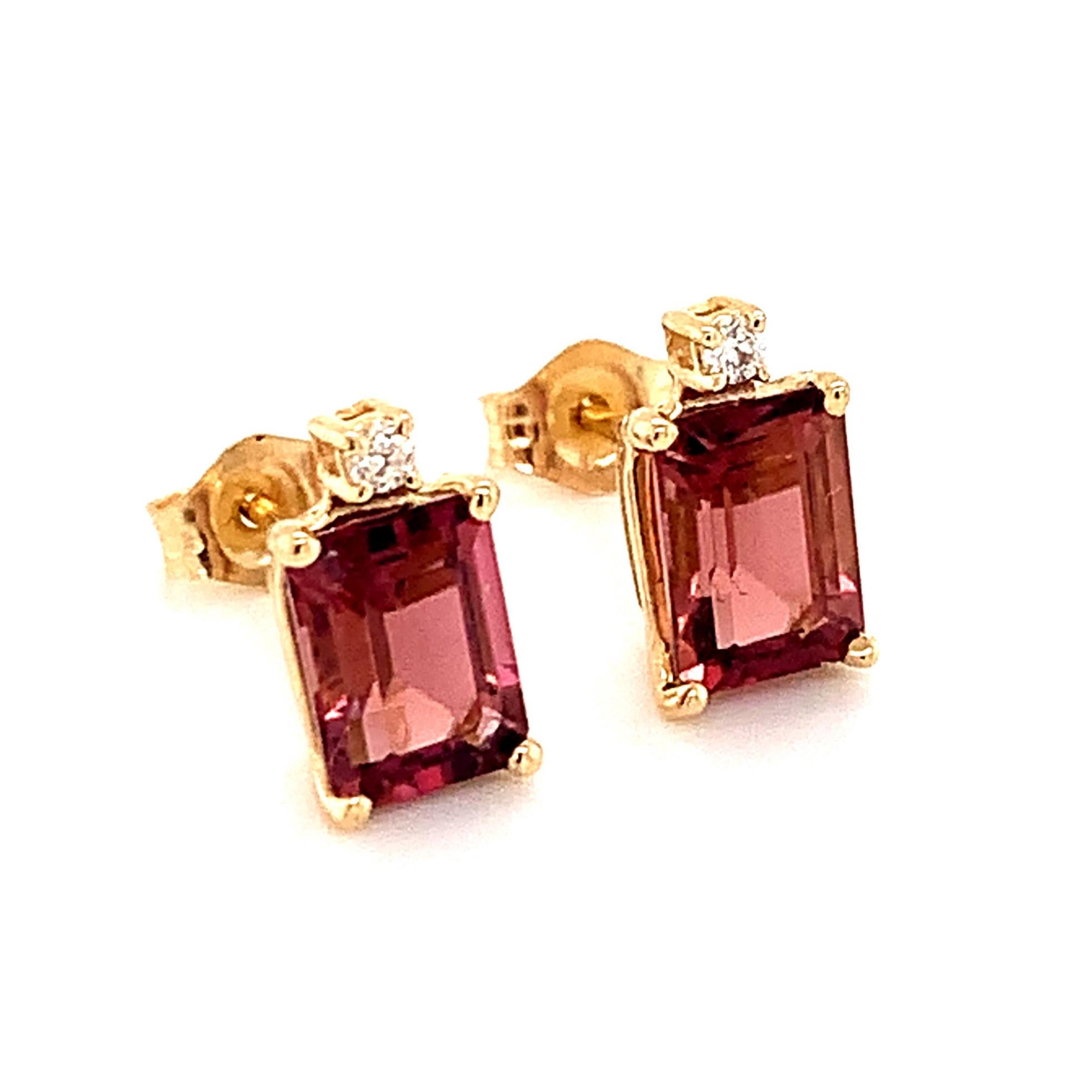Orecchini con diamanti di tormalina naturale in oro 14k con 2,13 TCW certificati in vendita 9