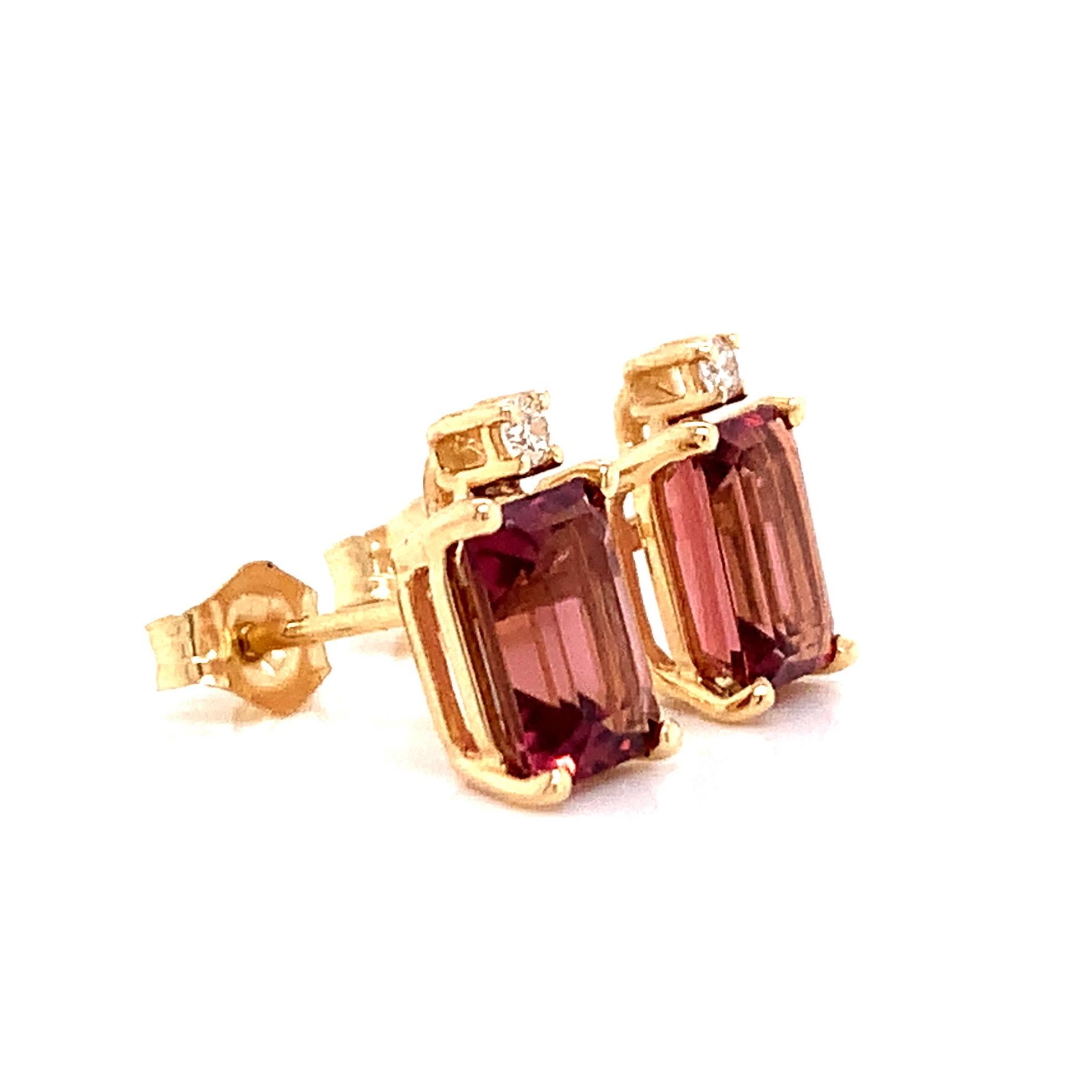 Orecchini con diamanti di tormalina naturale in oro 14k con 2,13 TCW certificati in vendita 10