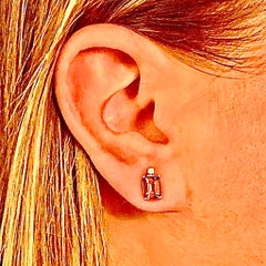 Orecchini con diamanti di tormalina naturale in oro 14k con 2,13 TCW certificati