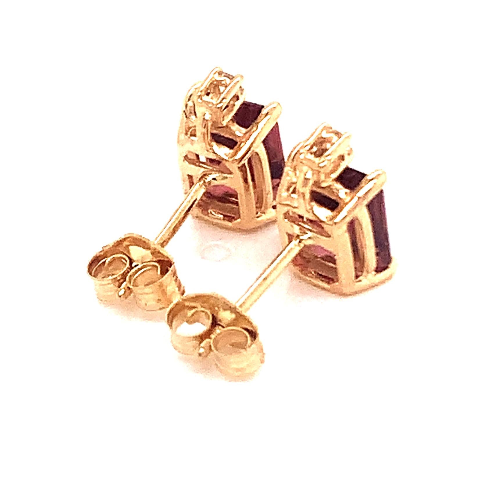 Orecchini con diamanti di tormalina naturale in oro 14k con 2,13 TCW certificati in vendita 3