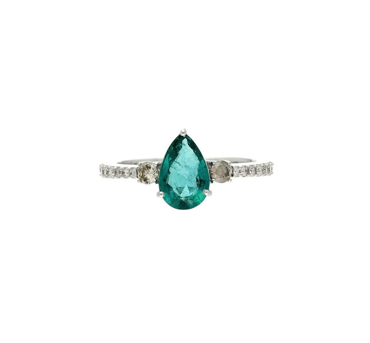 Natural tourmaline diamond ring in 18k gold In New Condition For Sale In jaipur, IN