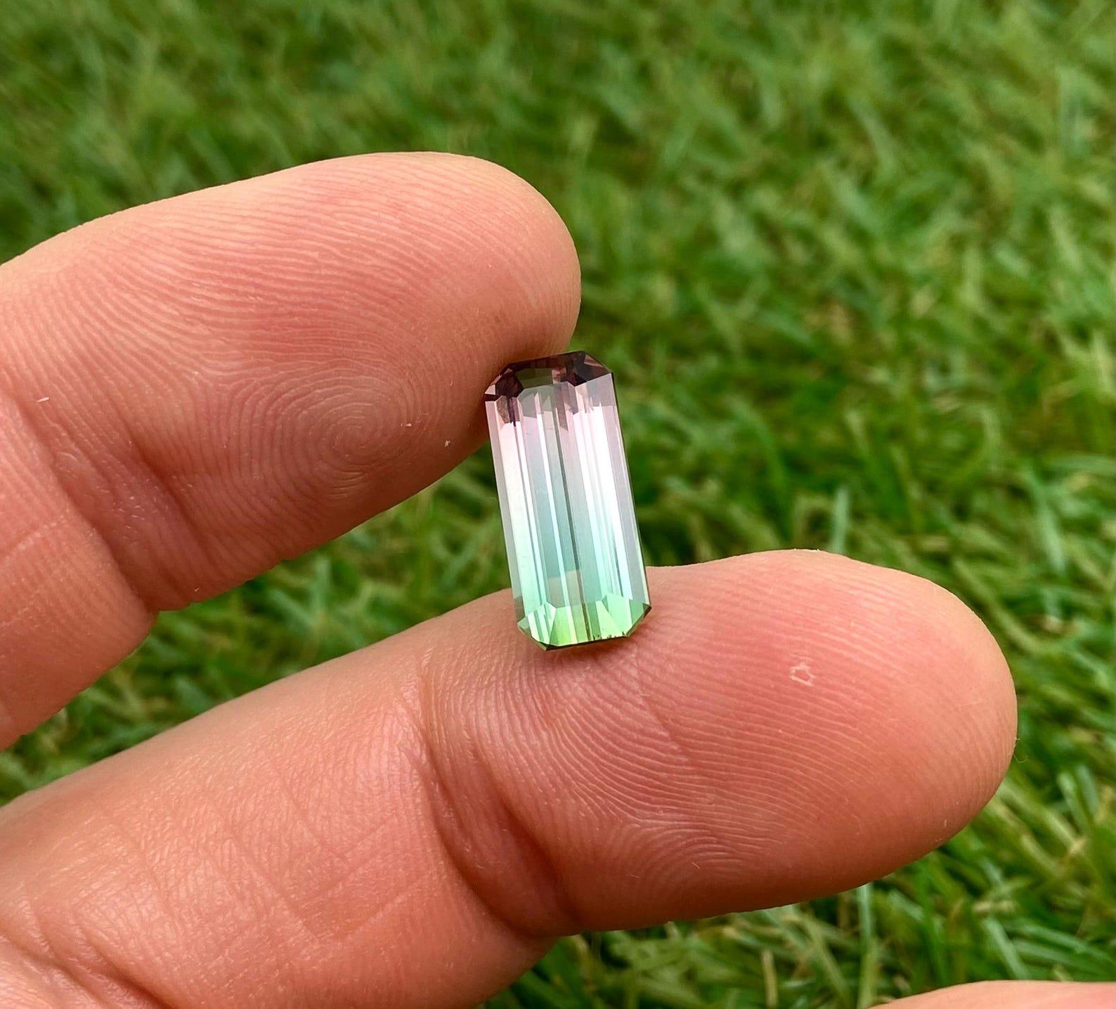 Natural Tourmaline gemstone 4.86 ct., Octagon cut, Afghanistan, Certificate! For Sale 3