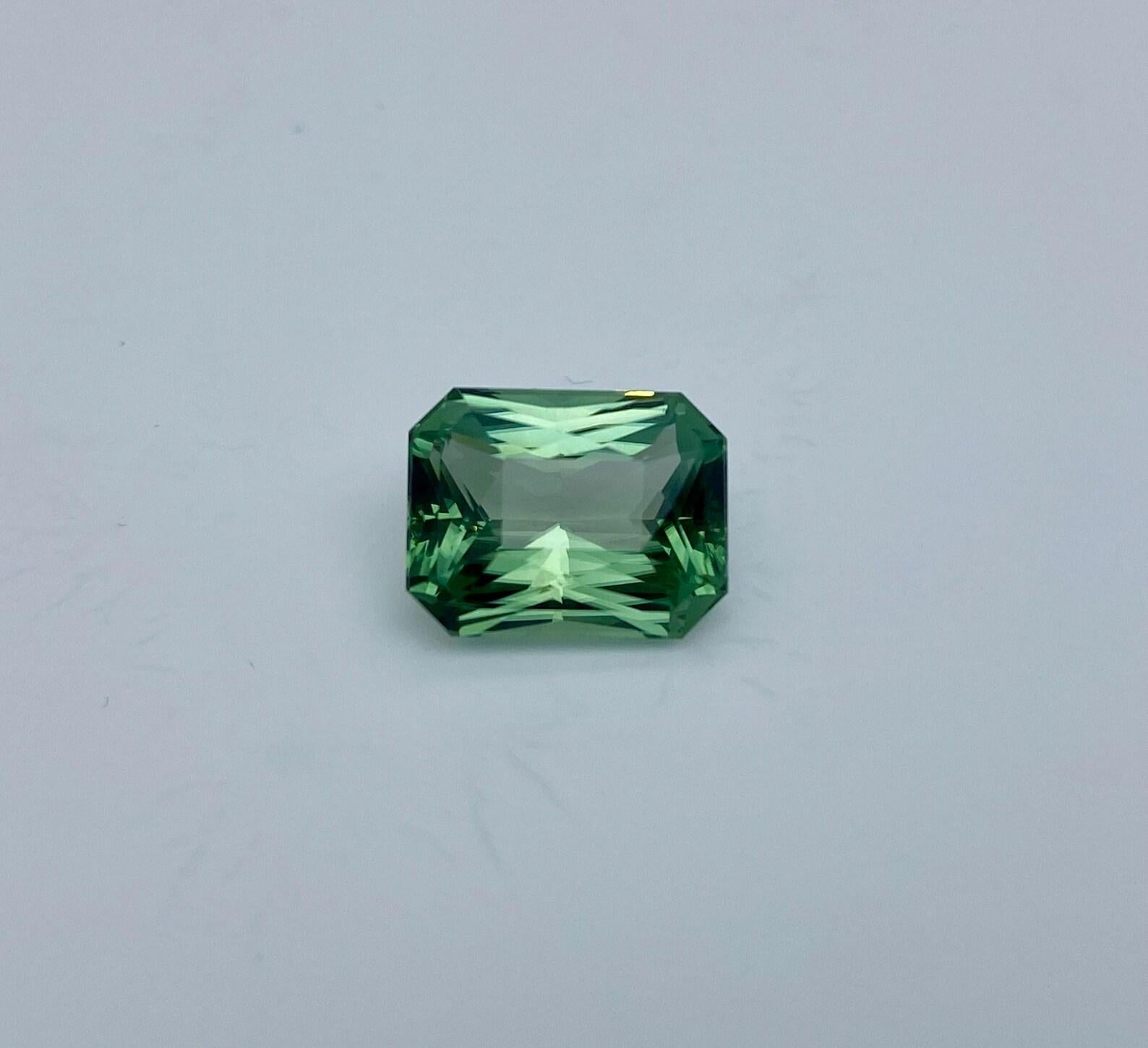 Pierre précieuse tourmaline naturelle de 6,43 carats Taille octogonale, 12,17 x 9,43 x6,96 mm, Nigeria en vente 2