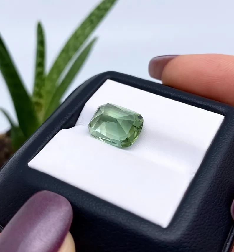 Natural Tourmaline gemstone GFCO Certified 6.54ct , Cushion , Nigeria For Sale 1