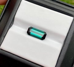 Natural Tourmaline Loose gemstone 2.59 Ct., Baguette, Certificate, Afghanistan