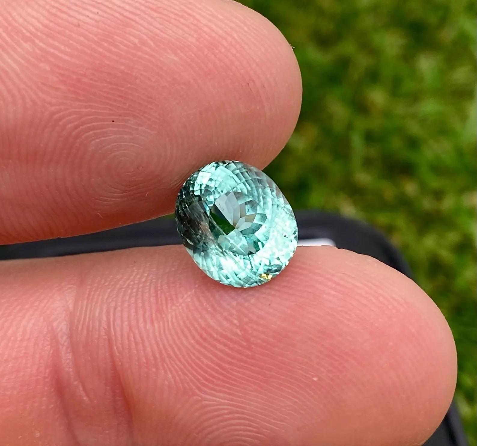 Tourmaline Naturelle Pierre en vrac 4.19 ct, Ovale, Certificat, Origine Nigeria Unisexe en vente