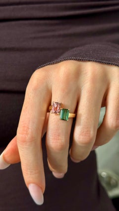 Natural Tourmaline Ring Size 6.5 14k Gold 3.43 TCW Certified