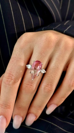Natural Tourmaline Sapphire Ring Size 6.5 14k Gold 6.45 TCW Certified