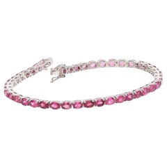 Natural Tourmaline Tennis Bracelet in 18k Gold