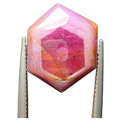 Natural Trapiche Ruby (Corundum) Polished Slice Pinkish Red for Jewelry 14mm