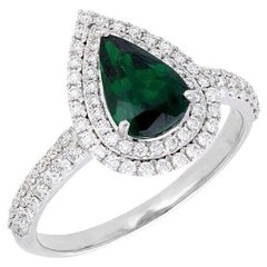 Natural tsavorite 1.32cts & diamond 0.56cts ring in 18k gold