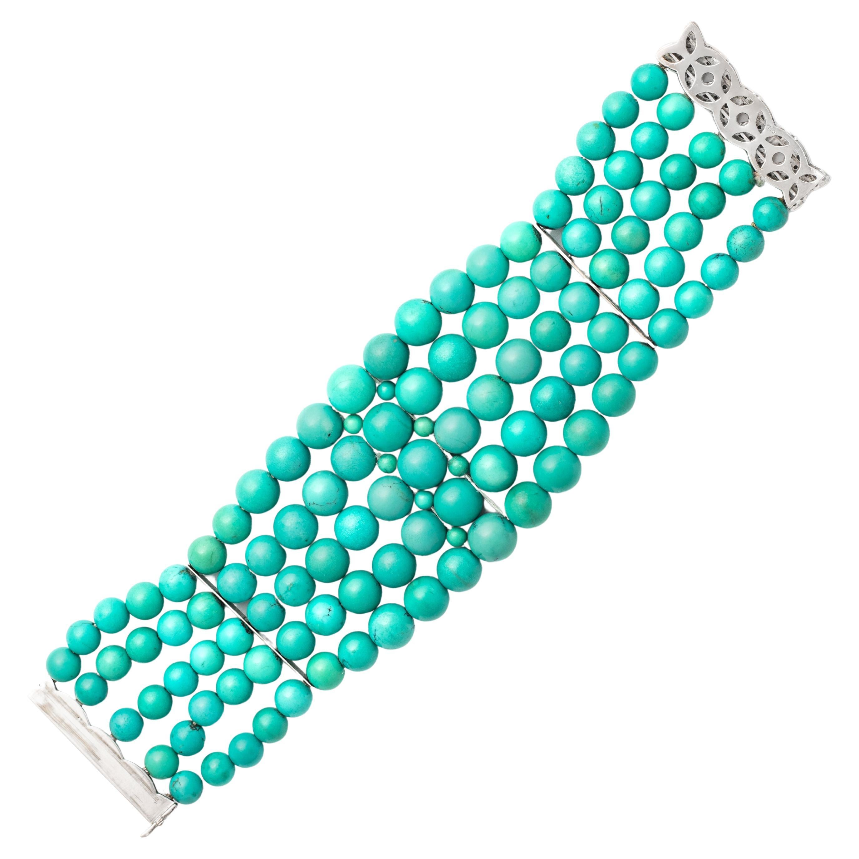 Natural Turquoise Bracelet For Sale