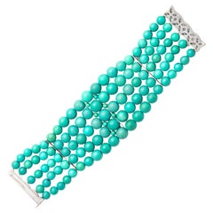 Retro Natural Turquoise Bracelet