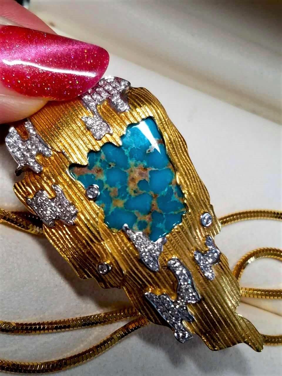 blue gem necklace