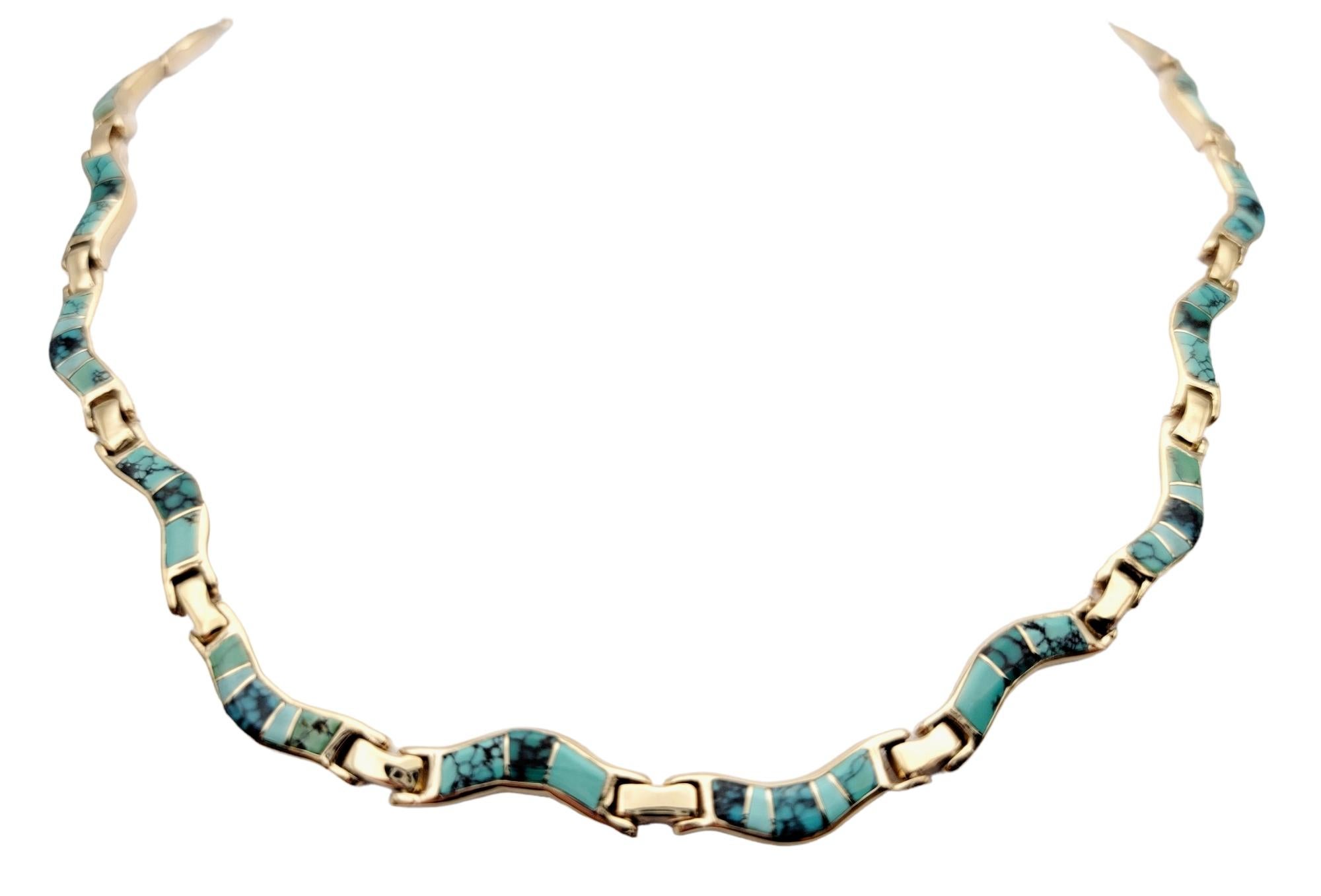 turquoise inlay necklace