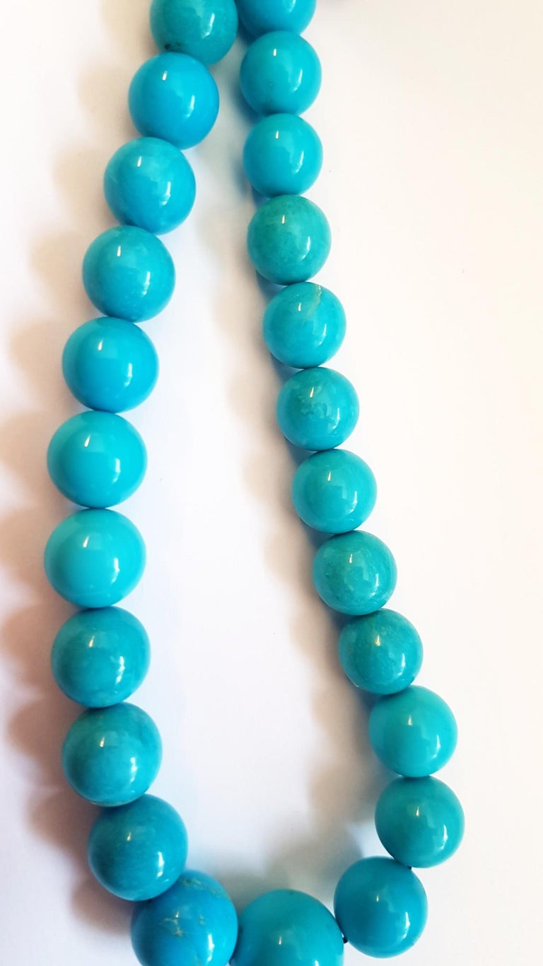 Collier de turquoises naturelles En vente sur 1stDibs