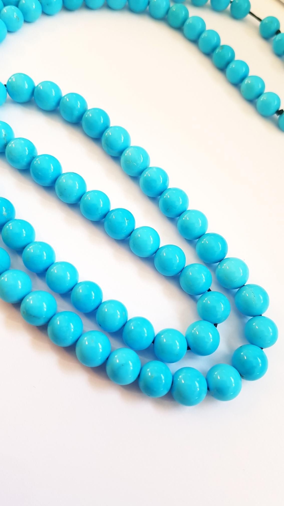 Artisan Natural Turquoise Necklace For Sale