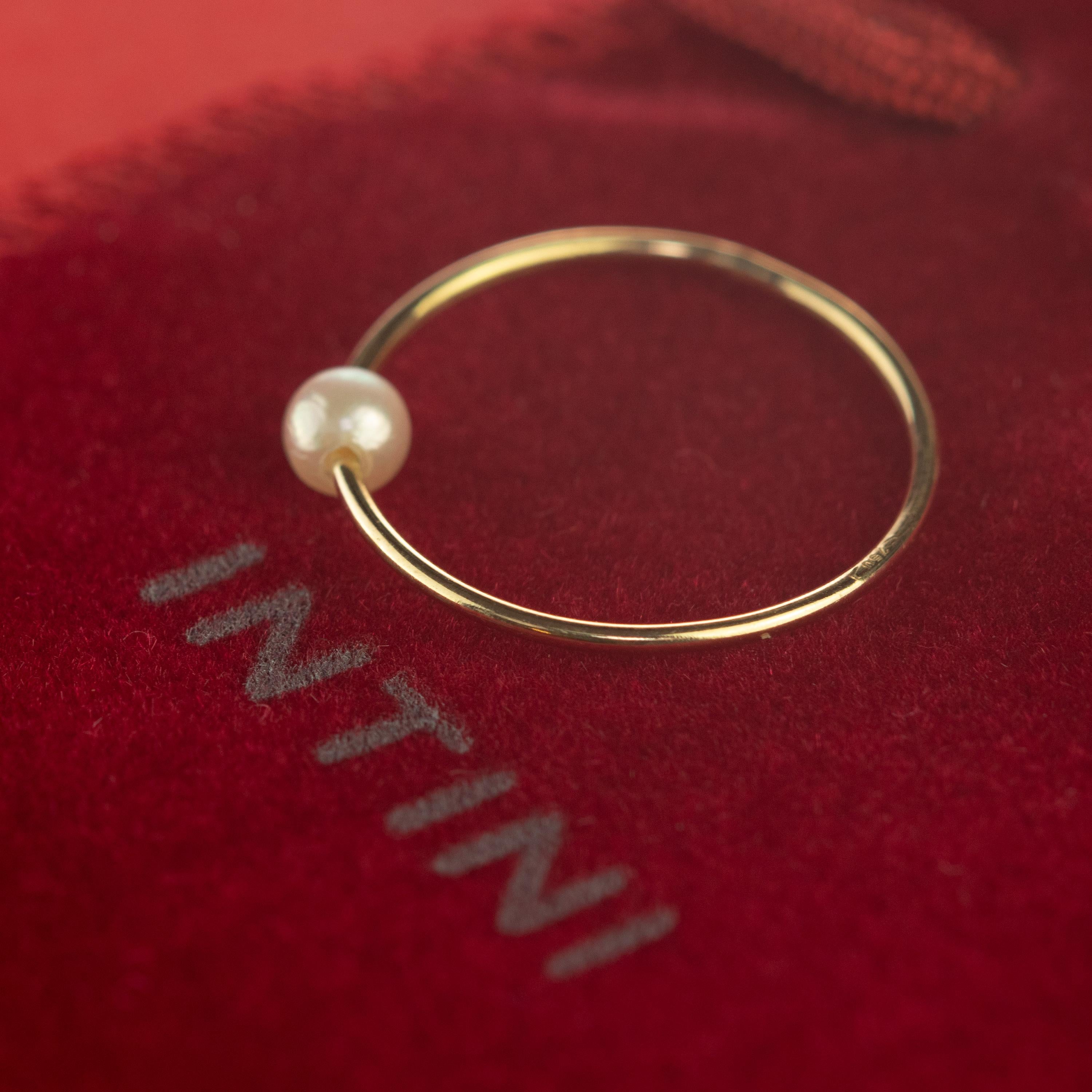 Natürlicher natürlicher Türkis Perle Granat Runder Ring 18 Karat Gold Planet Boho Ring im Angebot 8