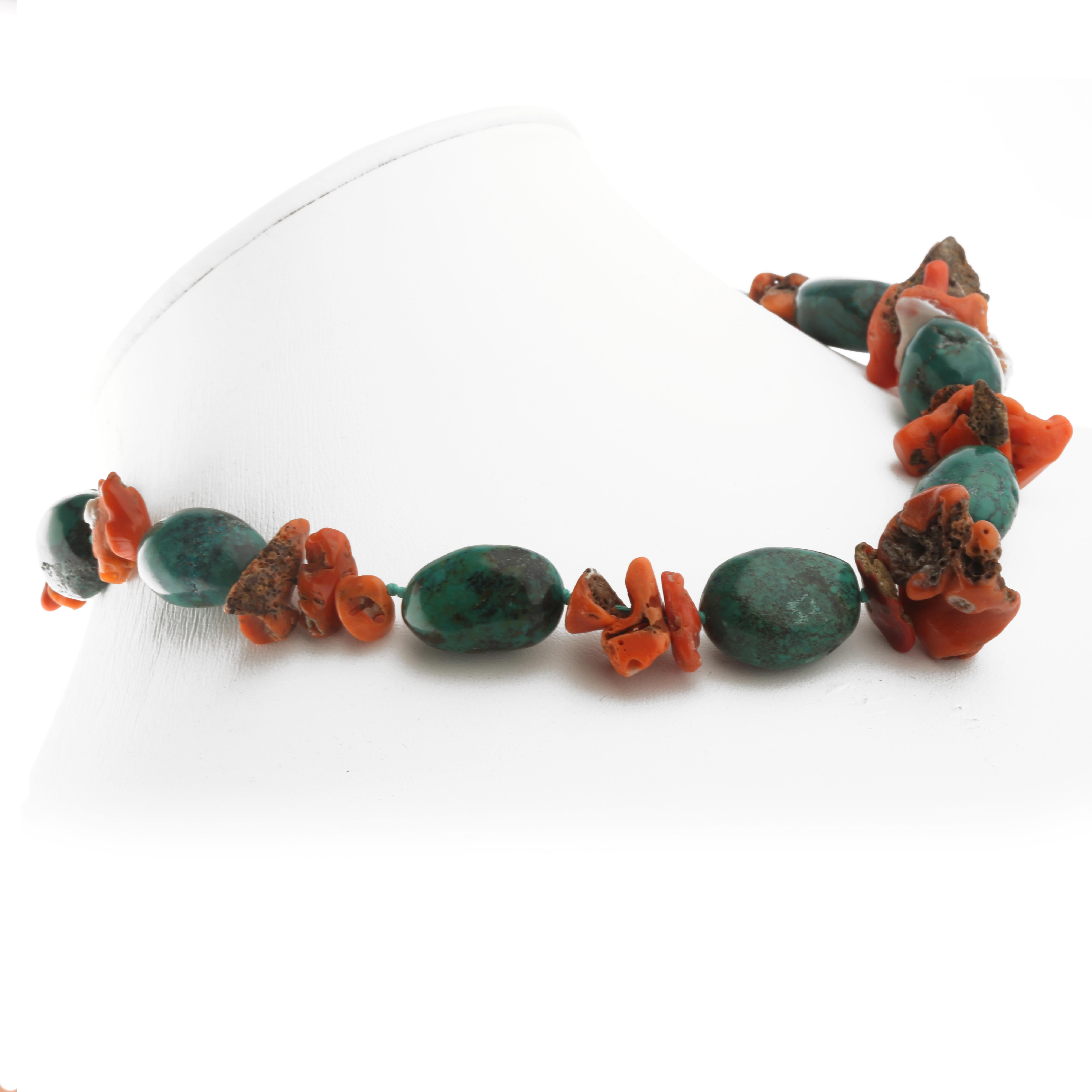 raw coral necklace
