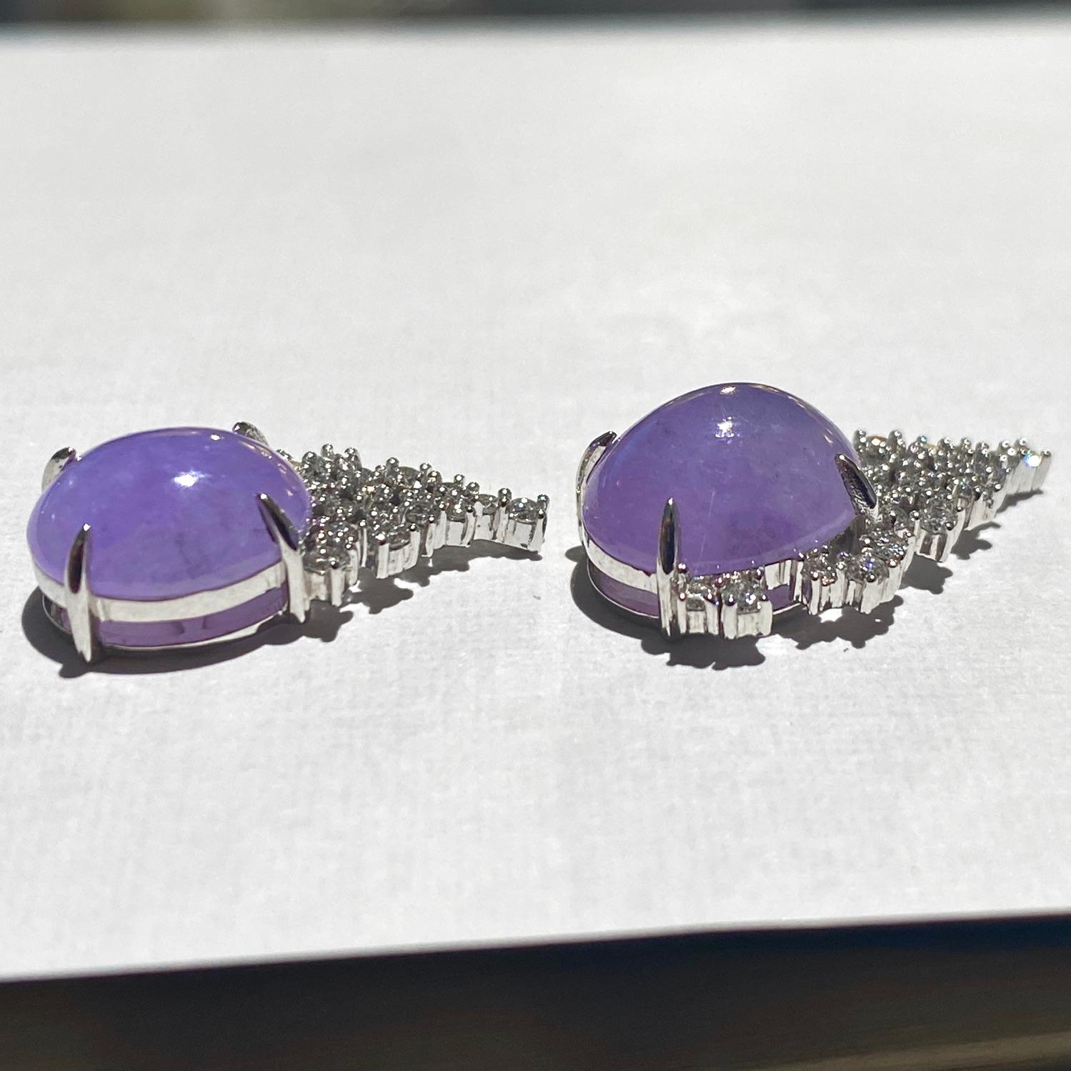 lavender jade earrings