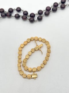 Natural uncut Diamonds 18K yellow gold-plated 925 silver 8"-inch bracelet