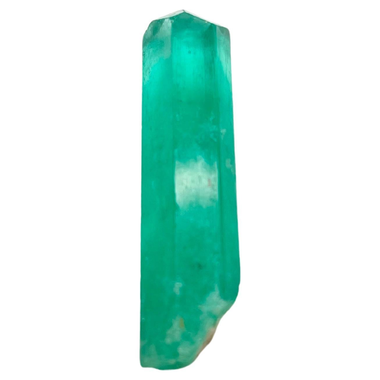 Emerald in growth of hexagonal prism, medium green, 13x9 mm, H 5 cm, 12.4 grams
Cut by Hans Gordner, Idar-Oberstein, August 2013