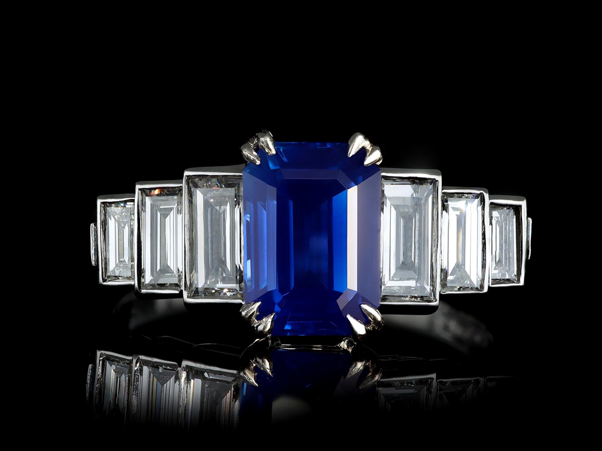 kashmir sapphire engagement ring