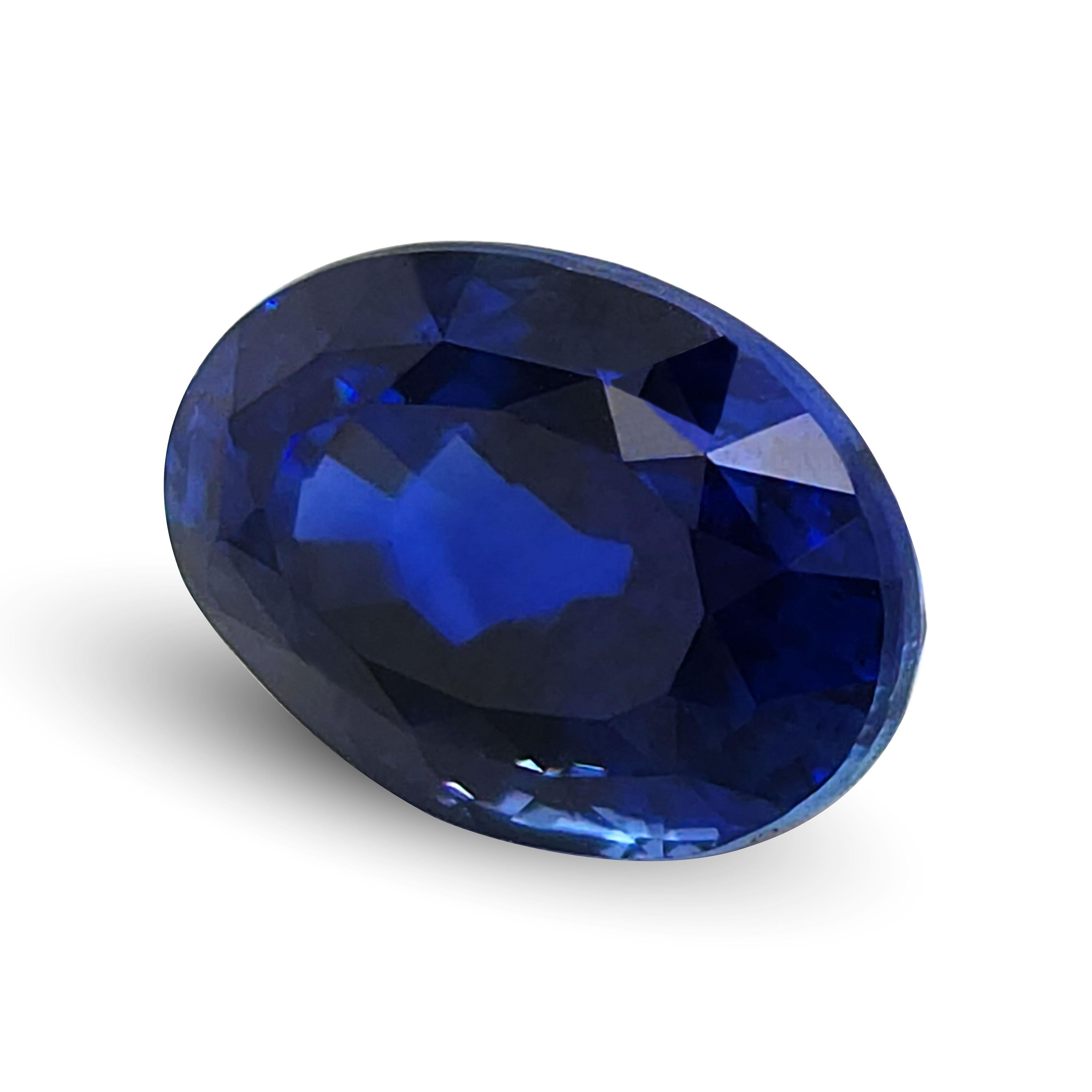 Pierre précieuse saphir bleu naturel non chauffé 2.19 carat avec rapport GIA Neuf - En vente à Los Angeles, CA