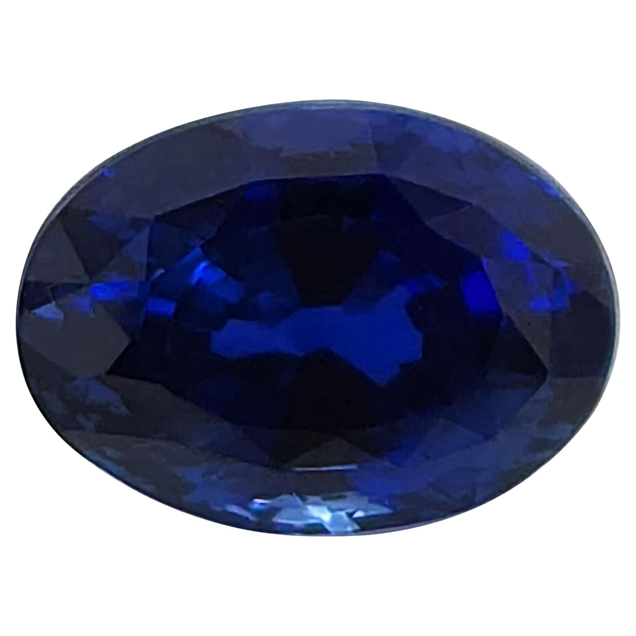 Pierre précieuse saphir bleu naturel non chauffé 2.19 carat avec rapport GIA
