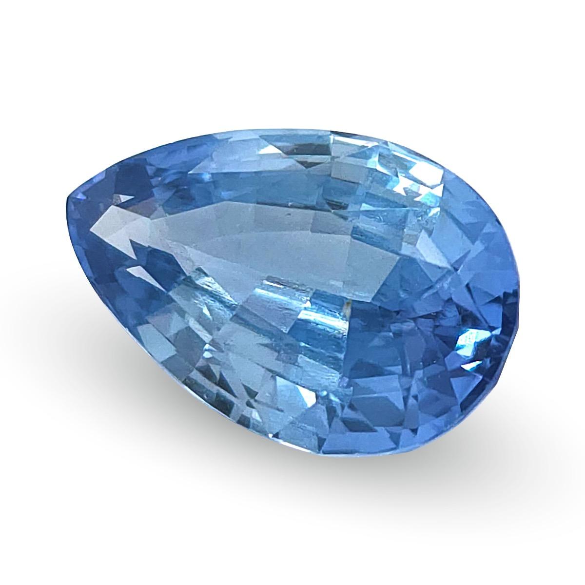 da uomo o donna Gemma di zaffiro blu naturale non riscaldata da 2.52 carati con rapporto GIA in vendita
