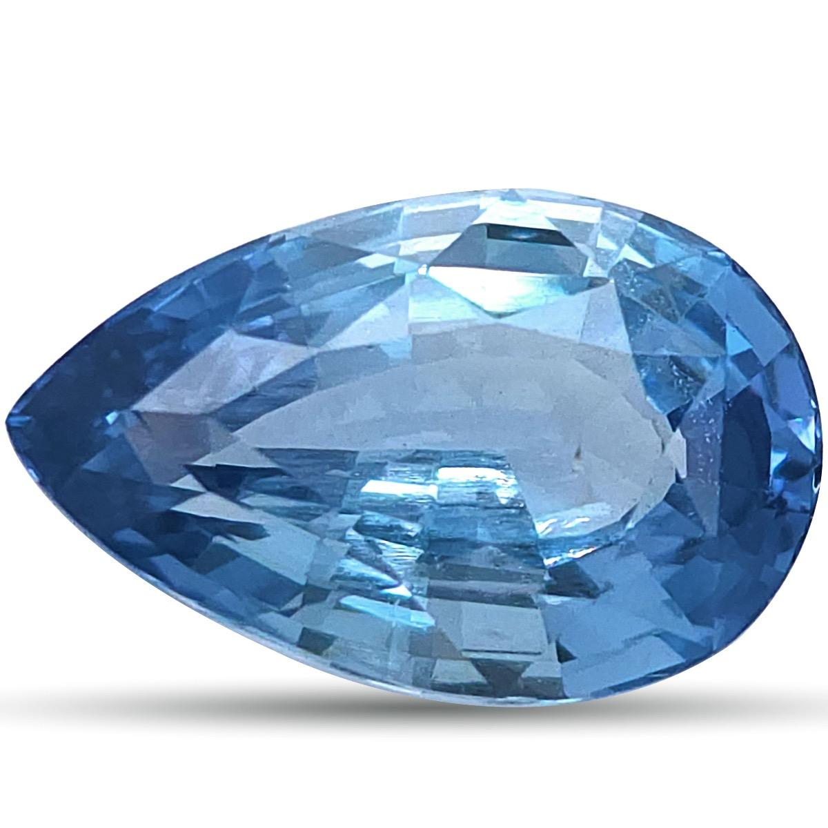 Pierre précieuse saphir bleu naturel non chauffé 2.52 carat avec rapport GIA