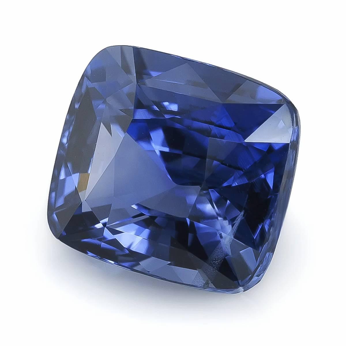 Pierre précieuse saphir bleu naturel non chauffé 3.01 carat avec rapport GIA Neuf - En vente à Los Angeles, CA