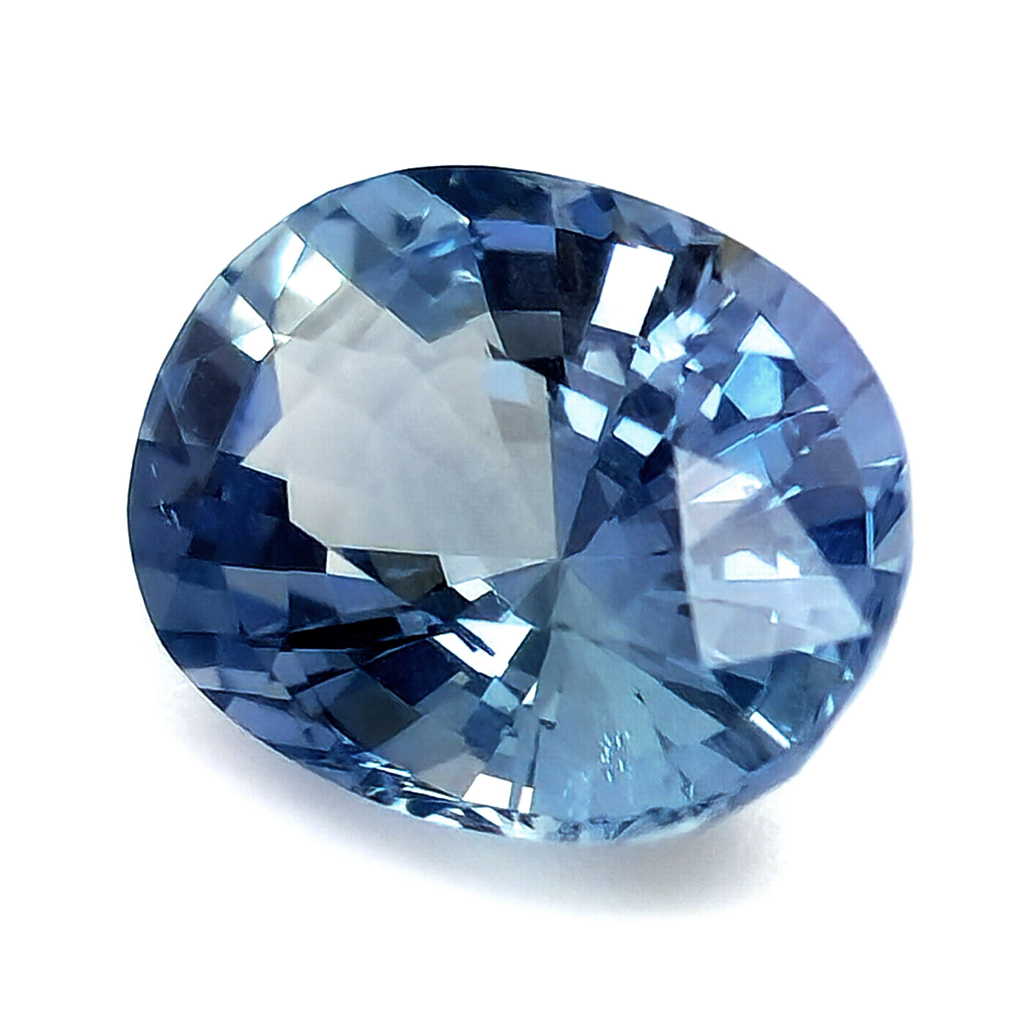 Pierre précieuse saphir bleu naturel non chauffé 3.11 carat avec rapport GIA Neuf - En vente à Los Angeles, CA