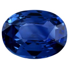 Zafiro azul natural no calentado de Sri Lanka Gema de 3,24 quilates con informe GIA